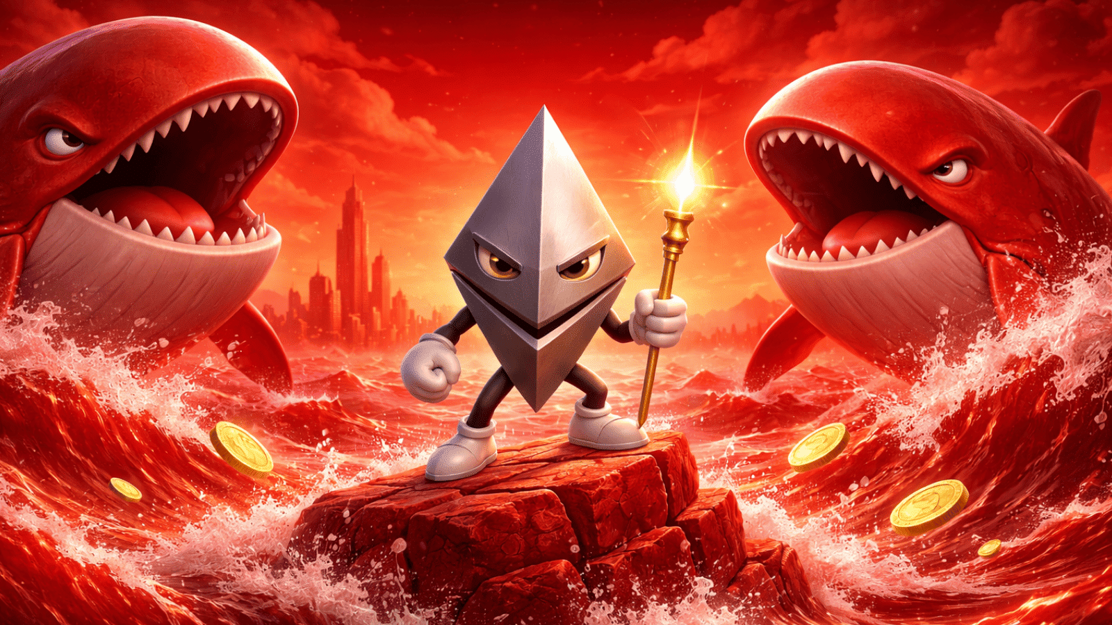 Mesmo sob ataque de baleias, Ethereum mantém força e mira novo rali