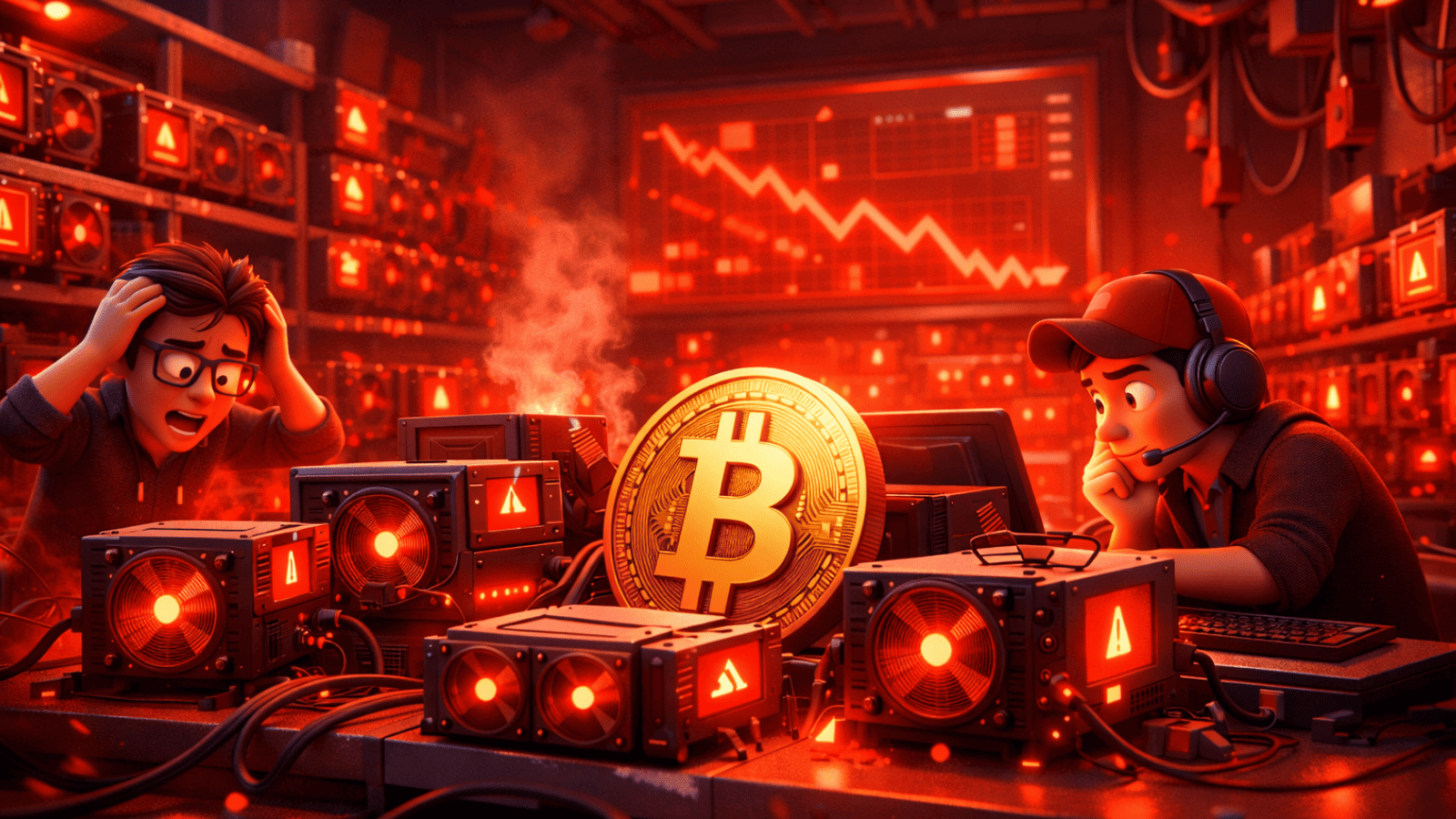 Mineração de Bitcoin entra em zona crítica com até 20% dos players no vermelho