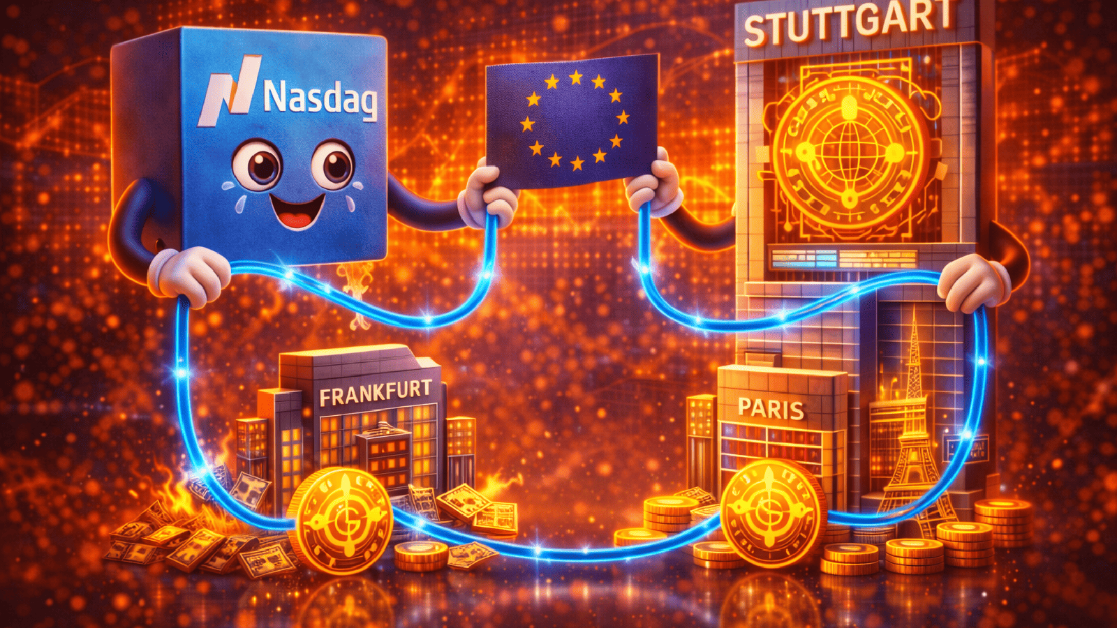 Nasdaq conecta mercados da UE à plataforma de liquidação tokenizada da bolsa de Stuttgart