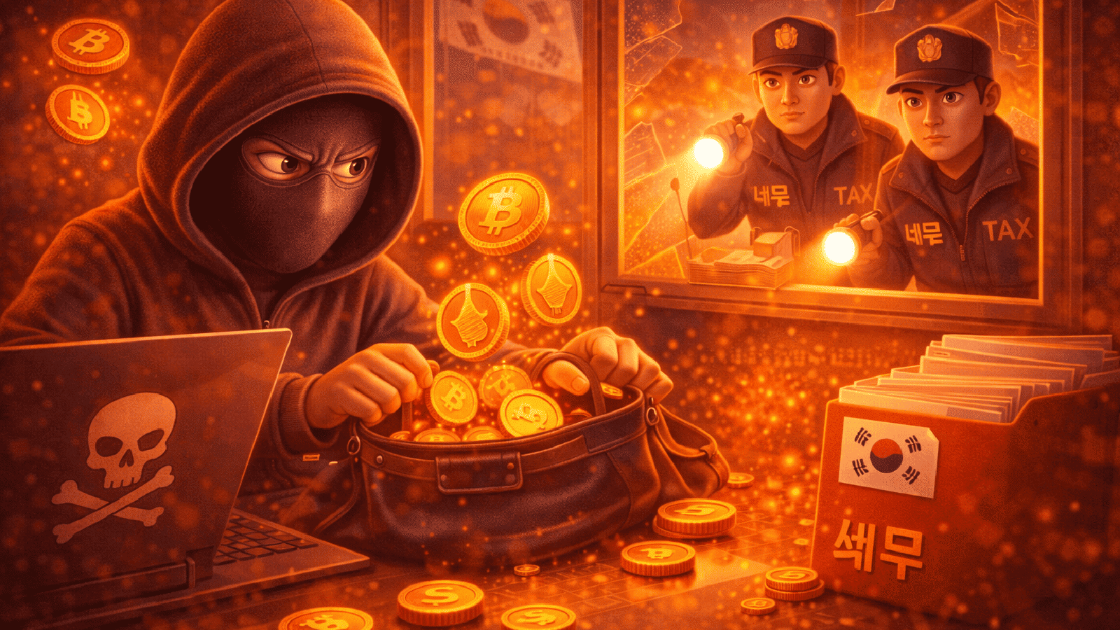 Novo roubo de criptomoedas expõe falha após vazamento de autoridades fiscais da Coreia do Sul