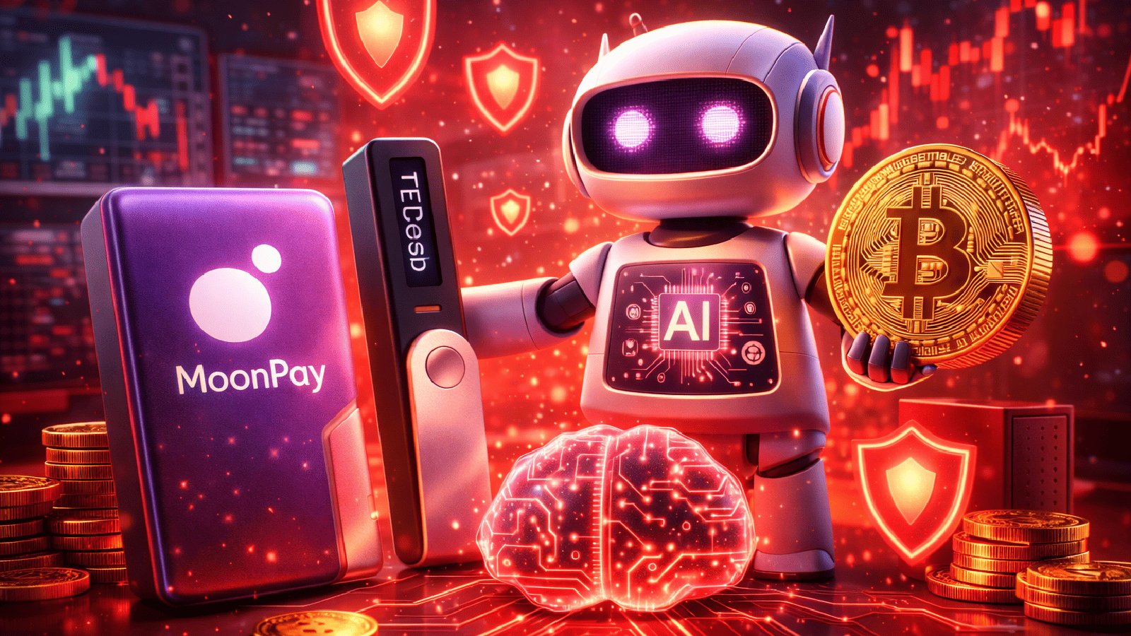 Parceria entre MoonPay e Ledger usa inteligência artificial para blindar o mercado de criptomoeda