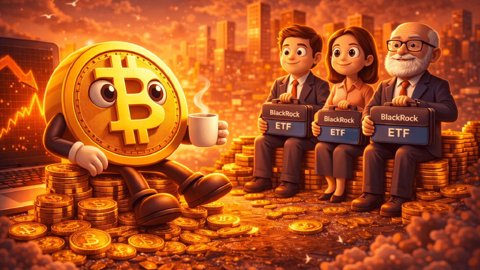 Sem pânico no Bitcoin BlackRock diz que 90% dos investidores seguraram seus ETFs