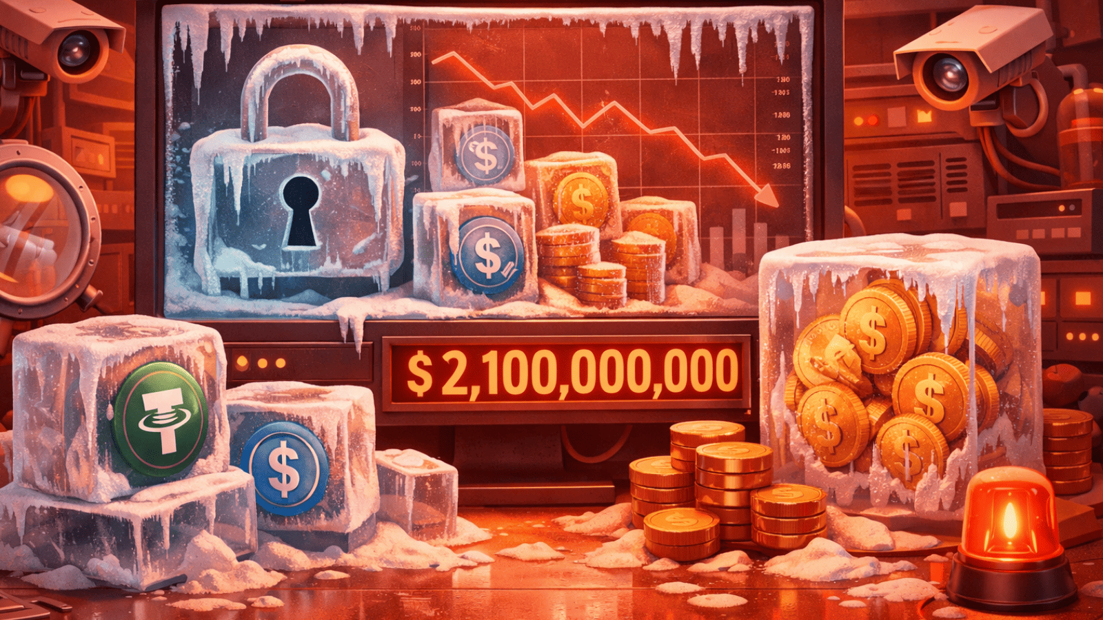 Site expõe congelamentos de stablecoins e revela mais de US$ 2,1 bilhões bloqueados