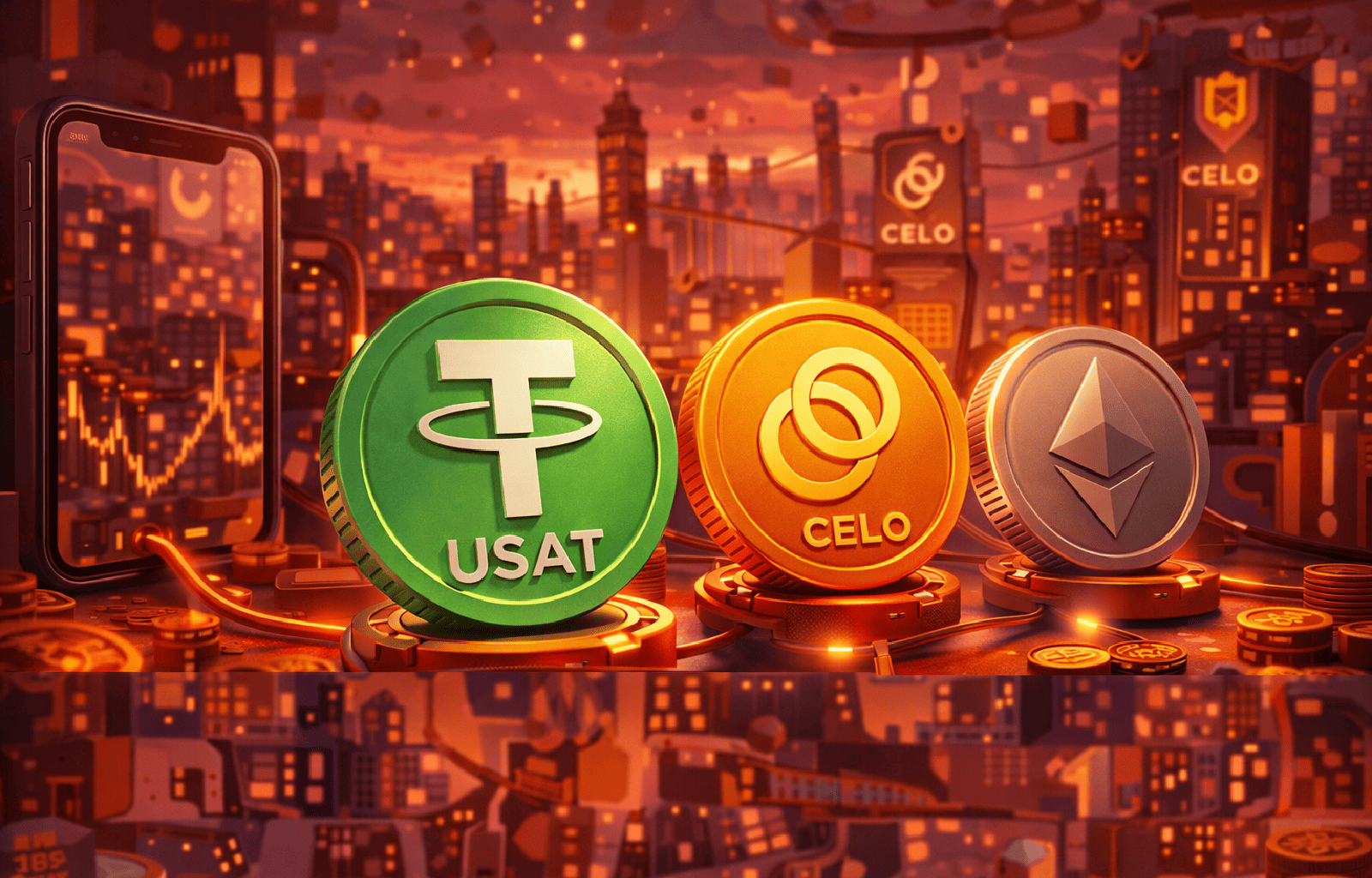 Stablecoin USAT da Tether está disponível na rede Celo além do Ethereum