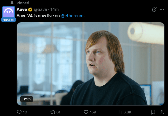 Aave V4 vai além do DeFi e tenta capturar o mercado de crédito tradicional