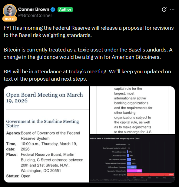 Bitcoin perto de entrar nos bancos: Fed revê regra que sufoca o BTC há anos