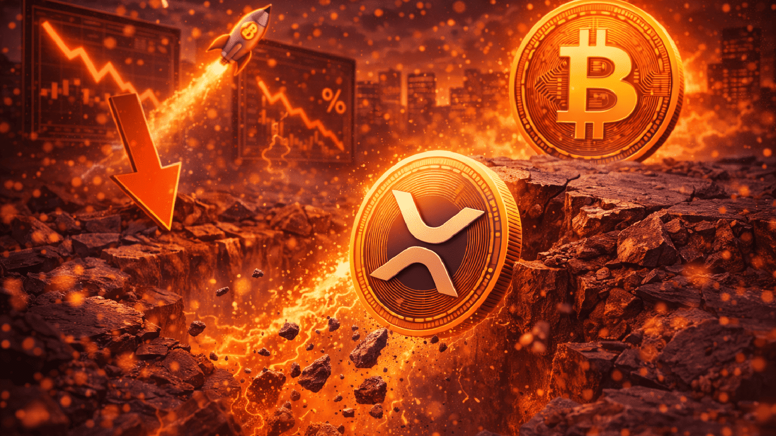 XRP pode despencar 50% frente ao Bitcoin após fechamento negativo em fevereiro