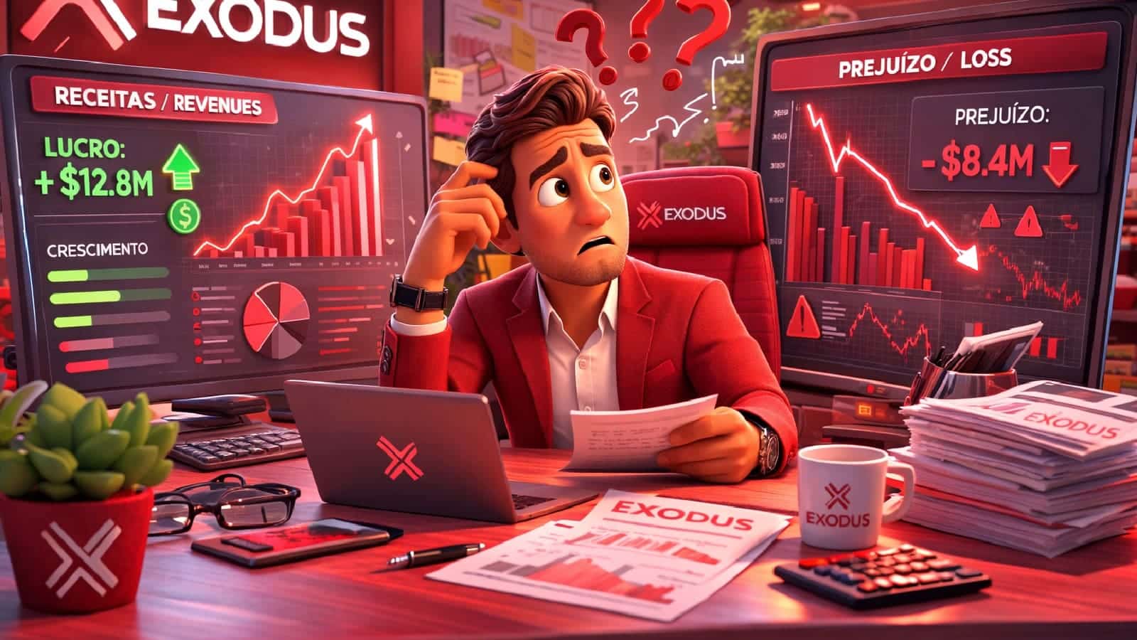 Exodus registra receita recorde em 2025 mas fecha o ano com prejuízo líquido