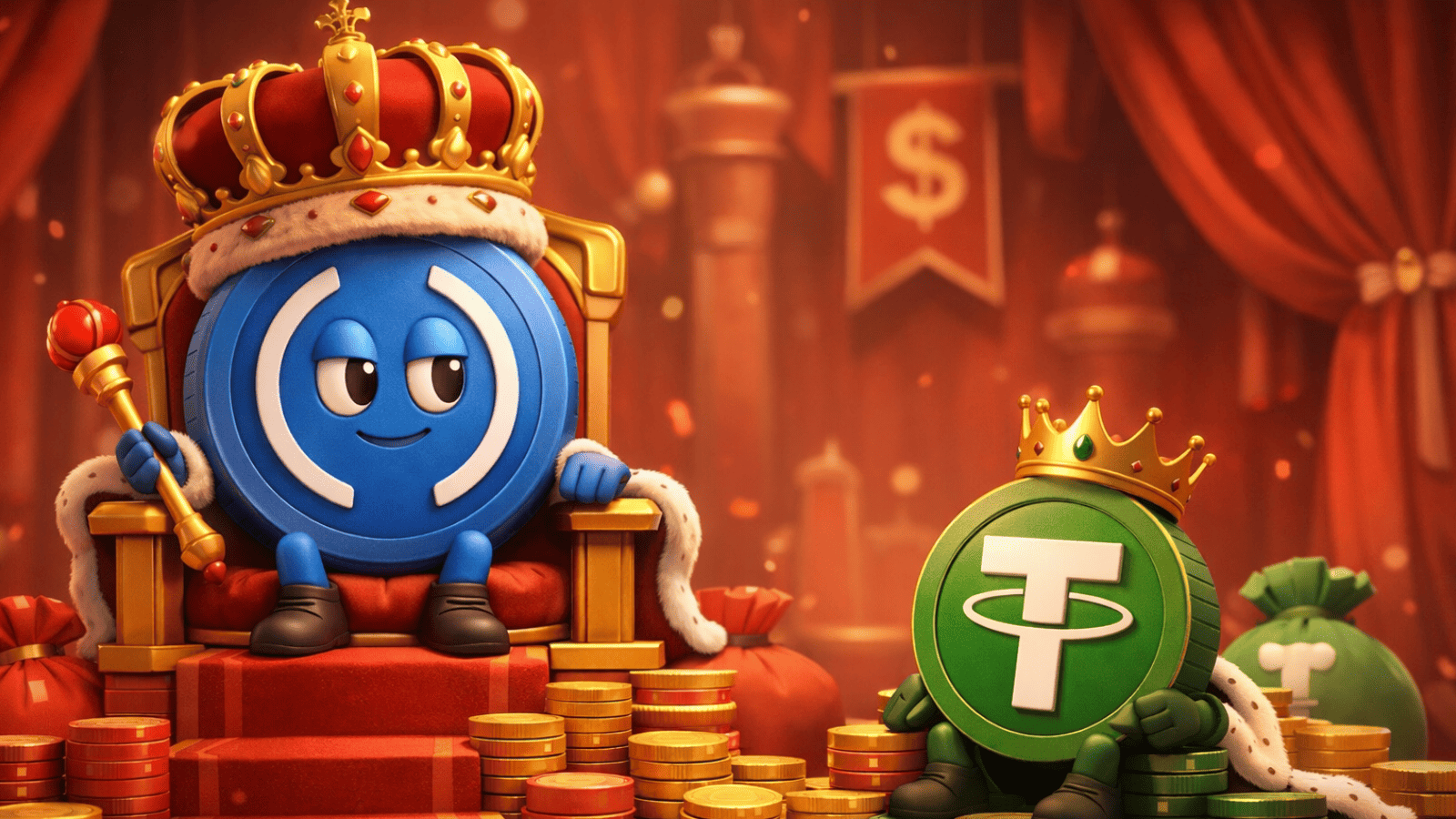 Um novo rei das stablecoins? USDC supera USDT em volume de transações