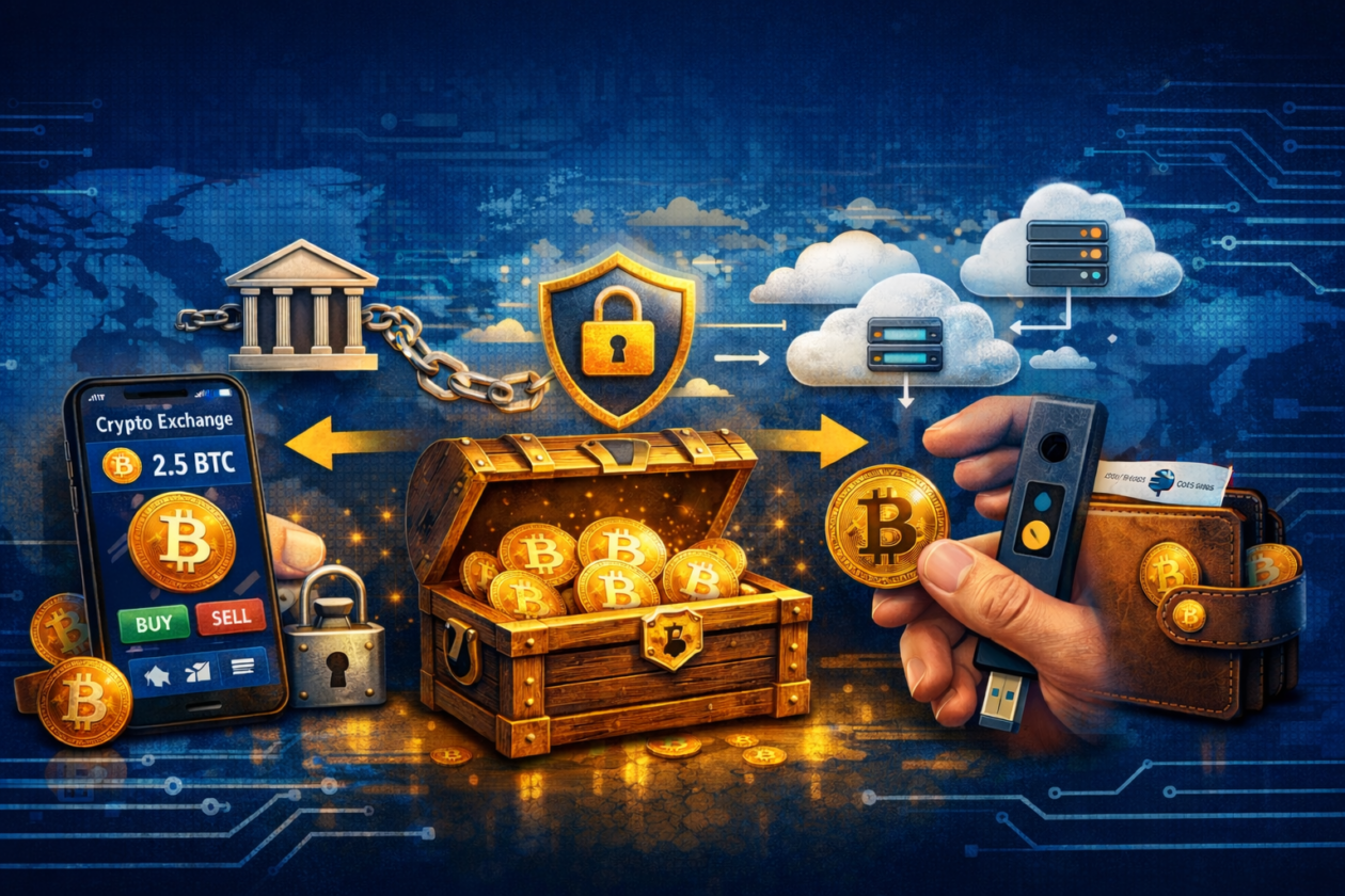 Quem controla seu Bitcoin em diferentes tipos de carteira? Uma explicação clara