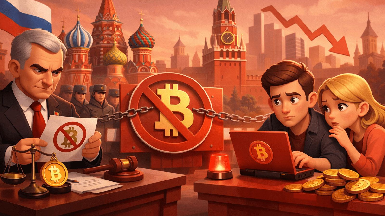 Rússia limita Bitcoin e decisão pode mudar o jogo para investidores