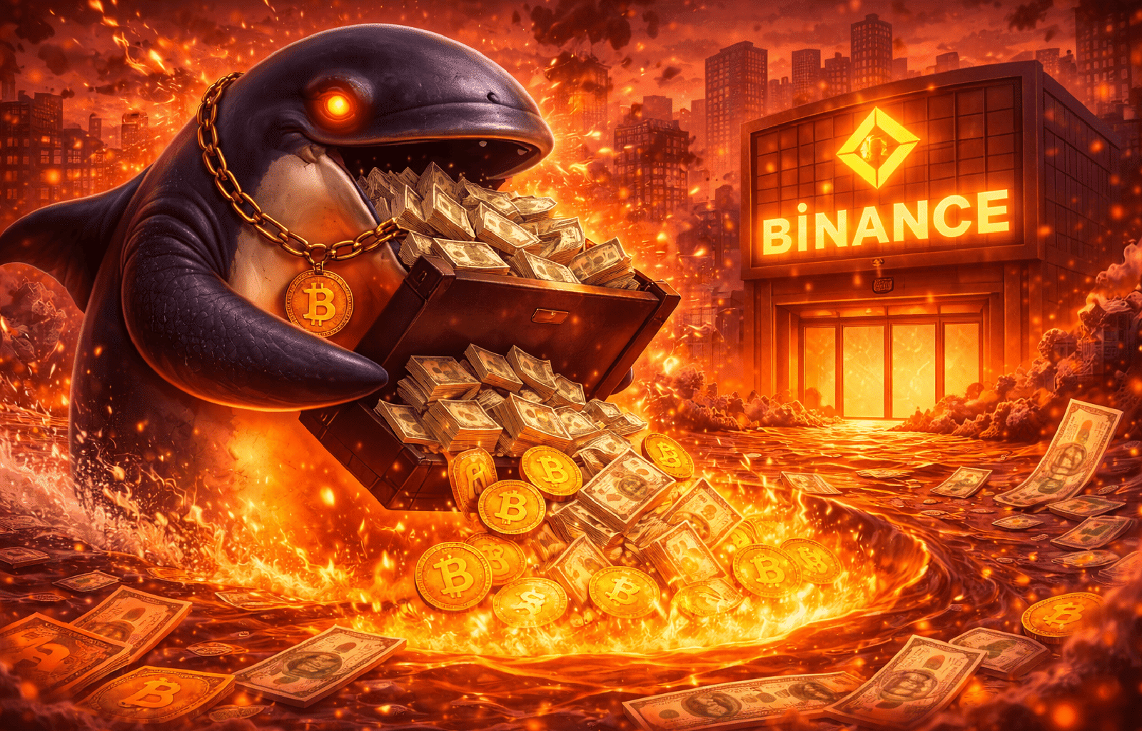 Baleia do Bitcoin move US$ 20 milhões para Binance e acende alerta de nova queda no mercado
