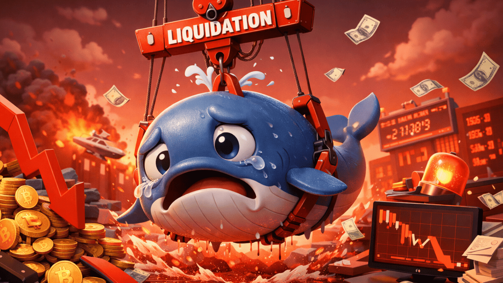 Baleia perde US$ 99 milhões ao apostar contra o Bitcoin e é liquidada