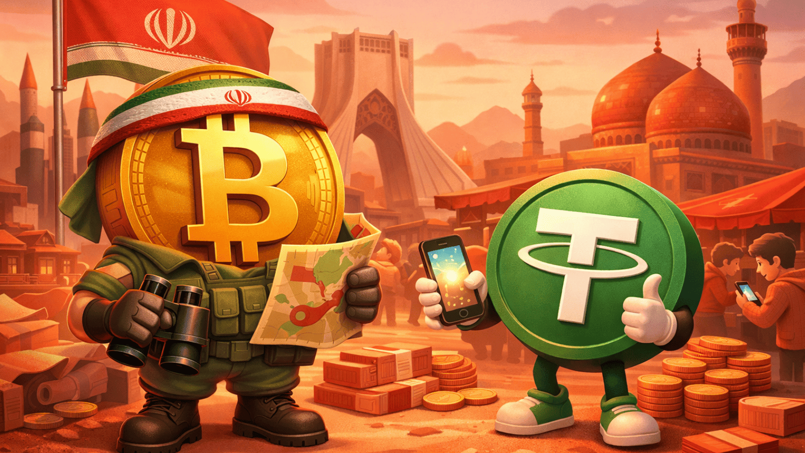 Bitcoin vira ativo estratégico no Irã, porém USDT lidera uso real