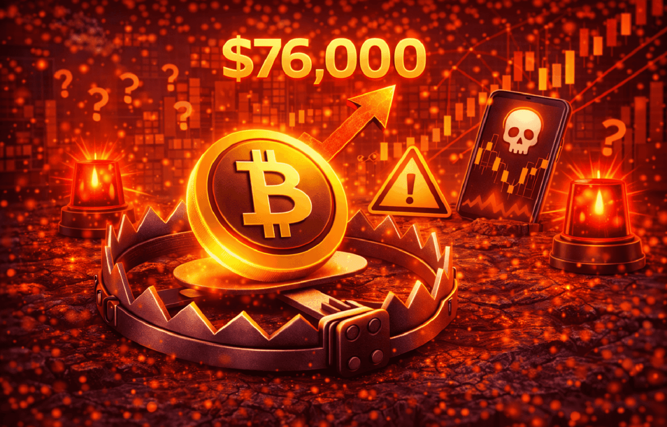 Bitcoin a US$ 76 mil Os dados que indicam uma possível armadilha de mercado