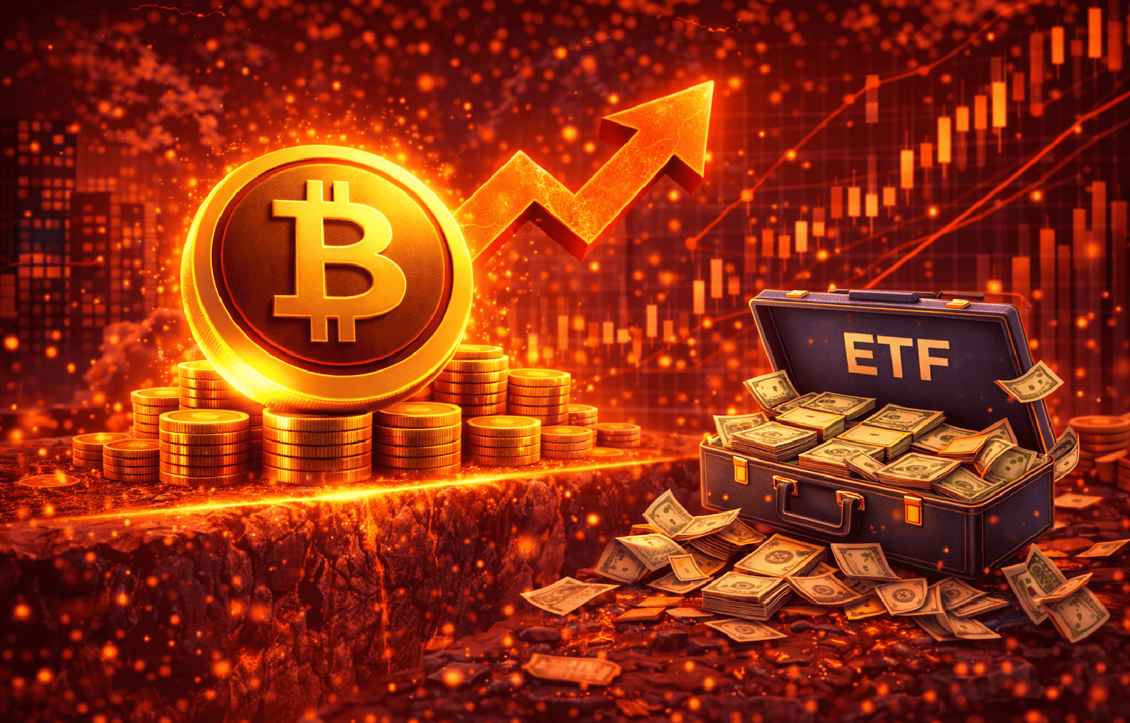Bitcoin dispara acima de US$ 74 mil enquanto ETFs sofrem saídas de US$ 291 milhões