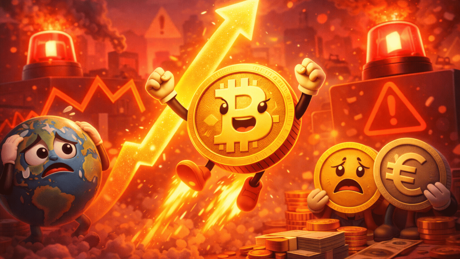 Bitcoin dispara mesmo com tensão global, mas baixa liquidez liga sinal vermelho