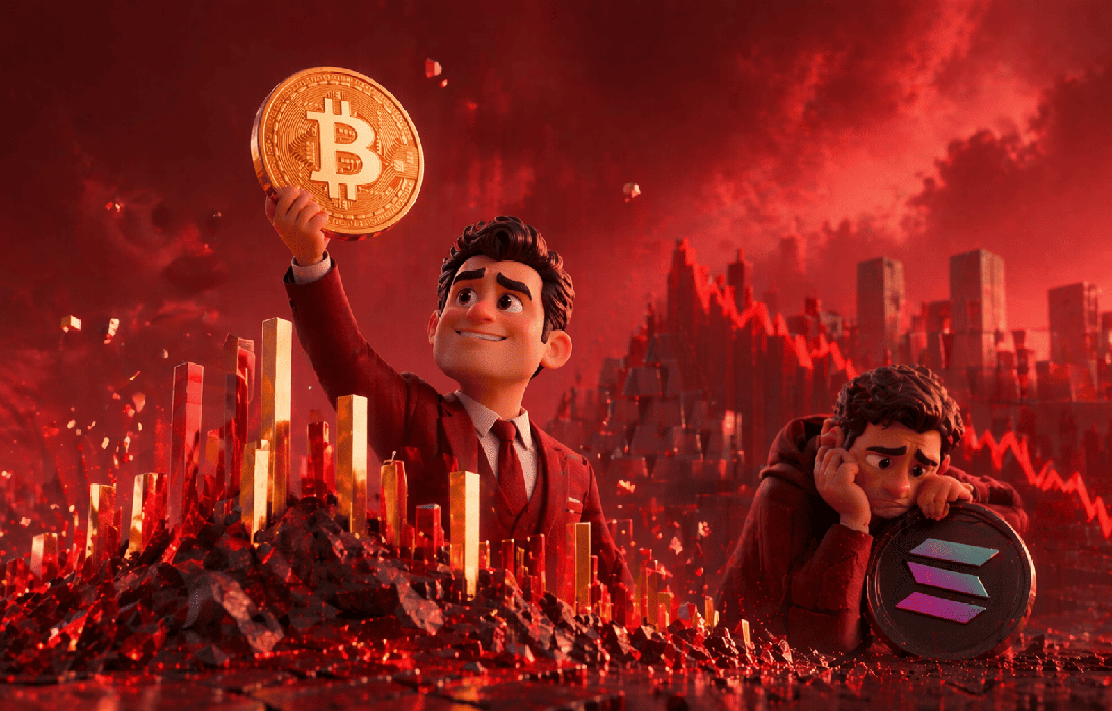 Bitcoin domina captação de US$ 1,4 bilhões em fundos cripto e Solana recua no mercado