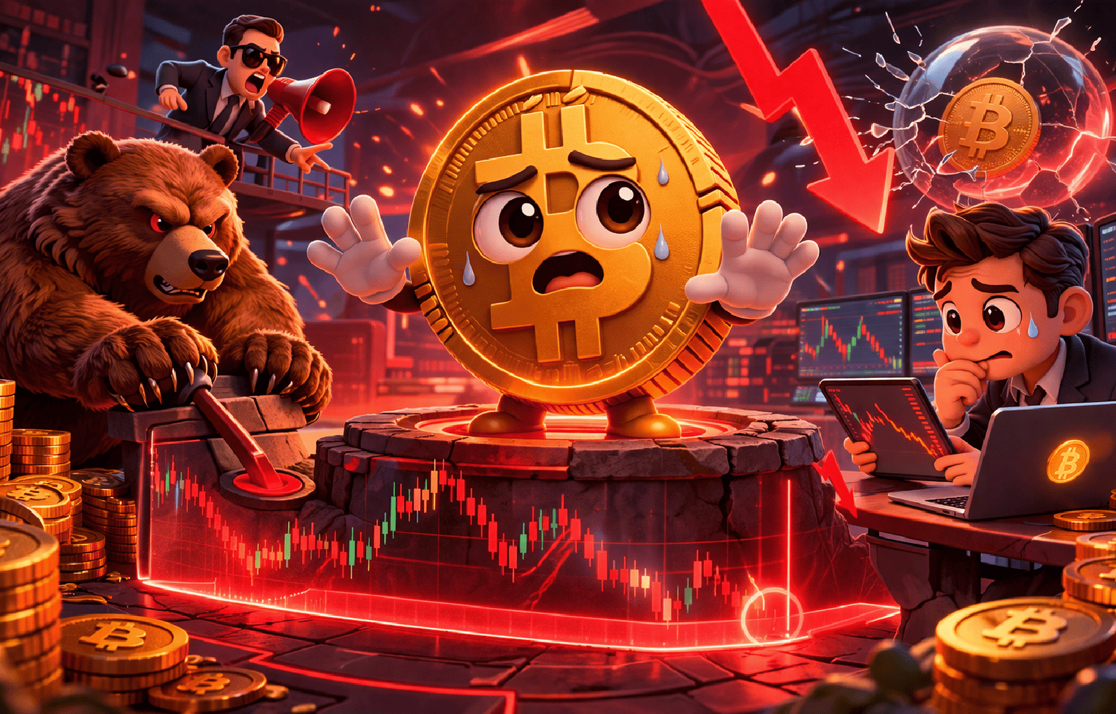 Bitcoin em alerta Pressão de venda testa zona decisiva do preço