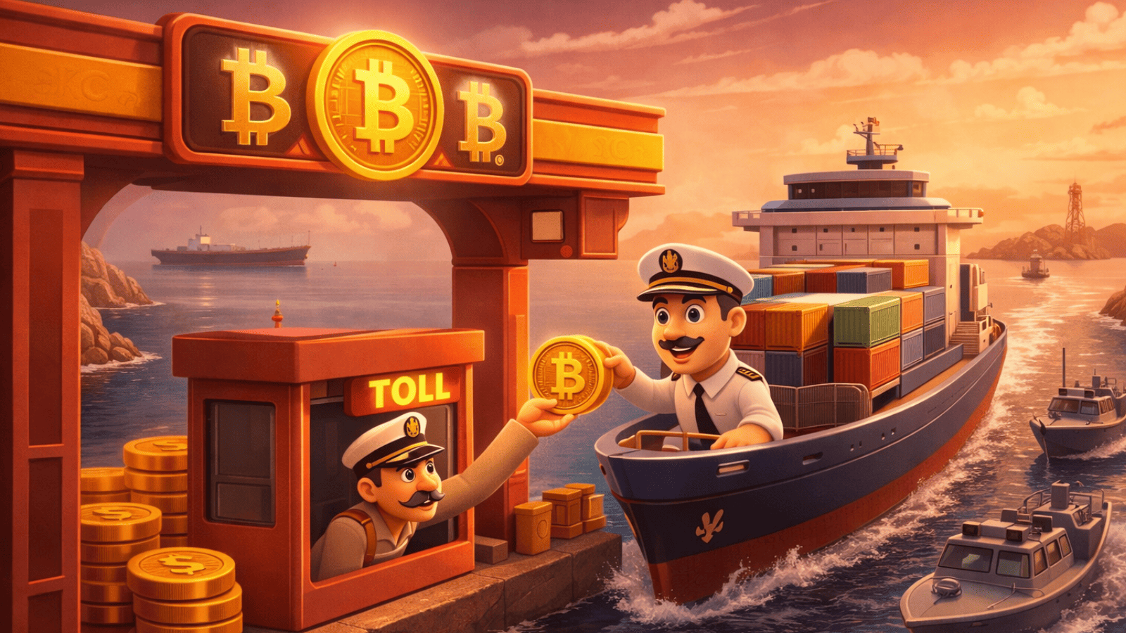 Bitcoin pode virar pedágio marítimo no Estreito de Ormuz