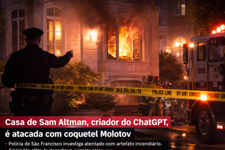 Casa de Sam Altman, criador do ChatGPT, é ataca com conquetel Molotov