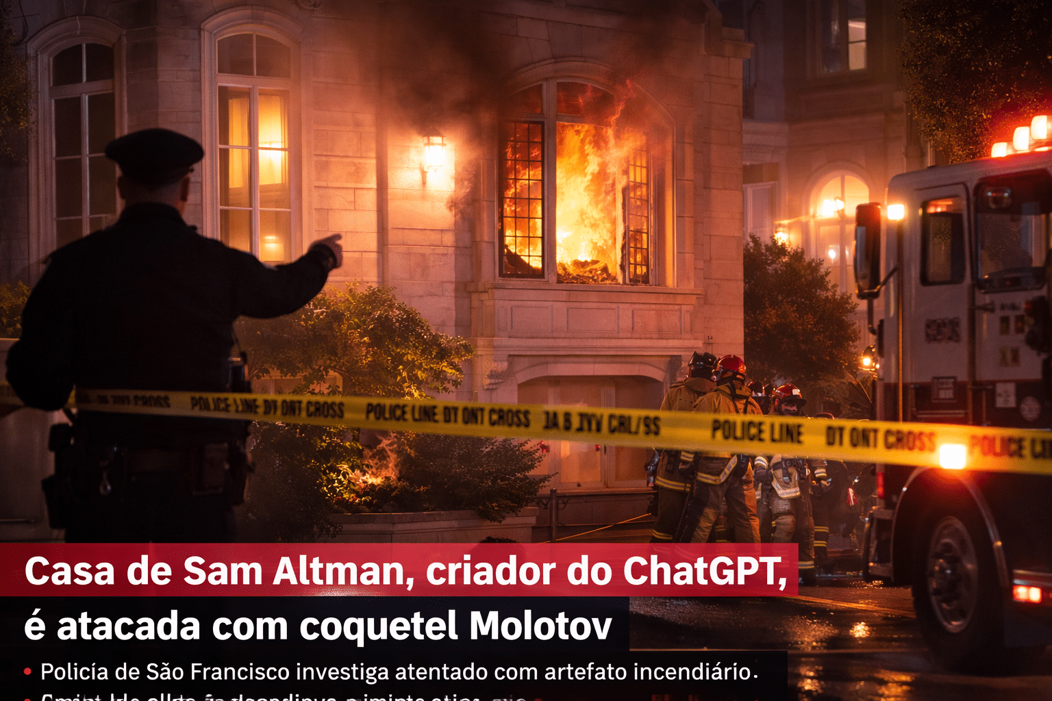 Casa de Sam Altman em chamas