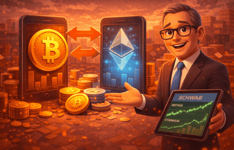 Charles Schwab planeja lançar negociação direta de Bitcoin e Ethereum