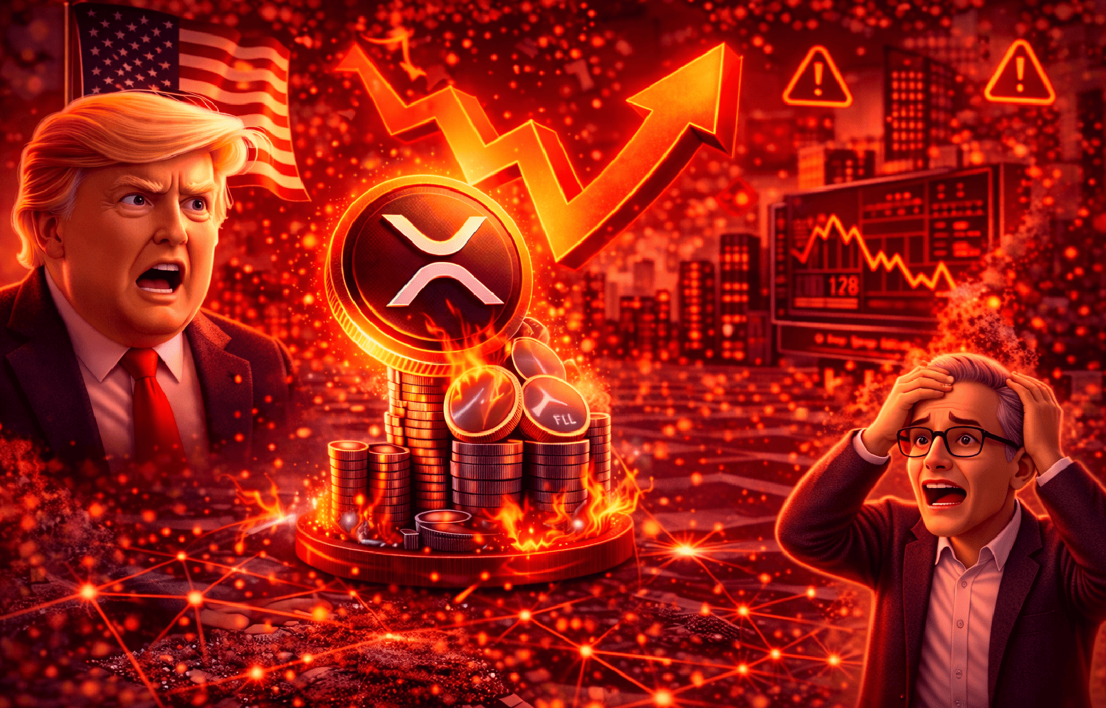 Criptomoeda ligada a Trump despenca 12% e acende alerta de crise financeira