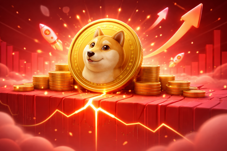 Preço do Dogecoin caminha para rompimento crítico