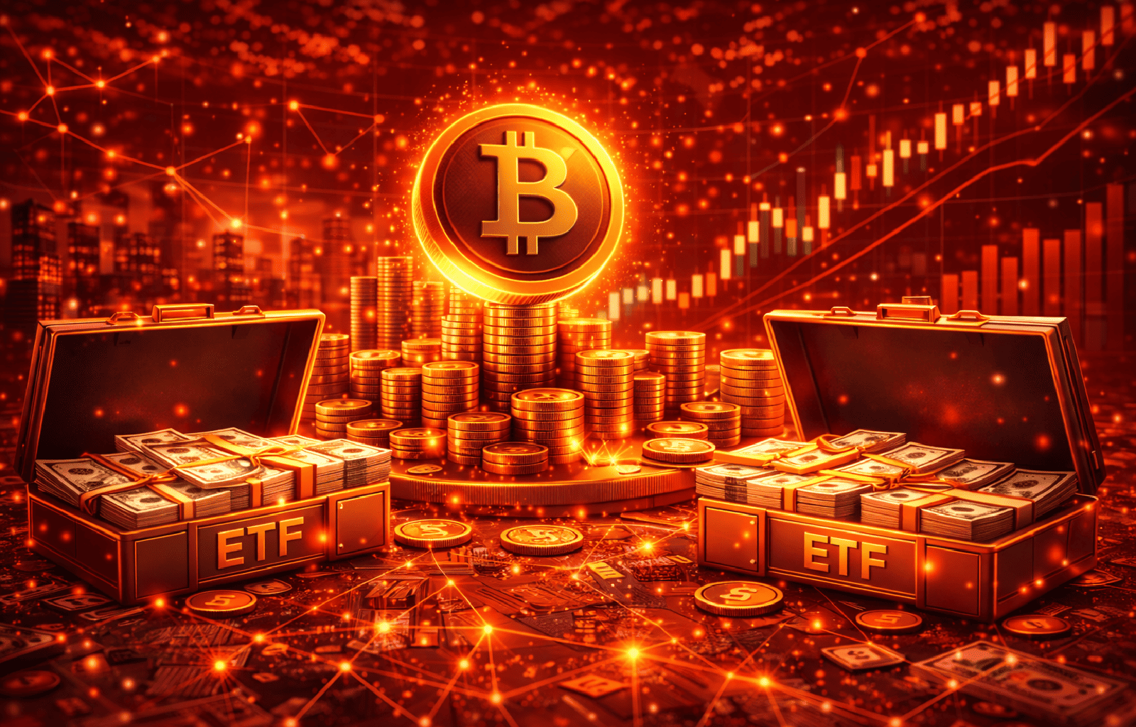 ETFs de Bitcoin registram US$ 789 milhões em entradas e batem recorde desde fevereiro