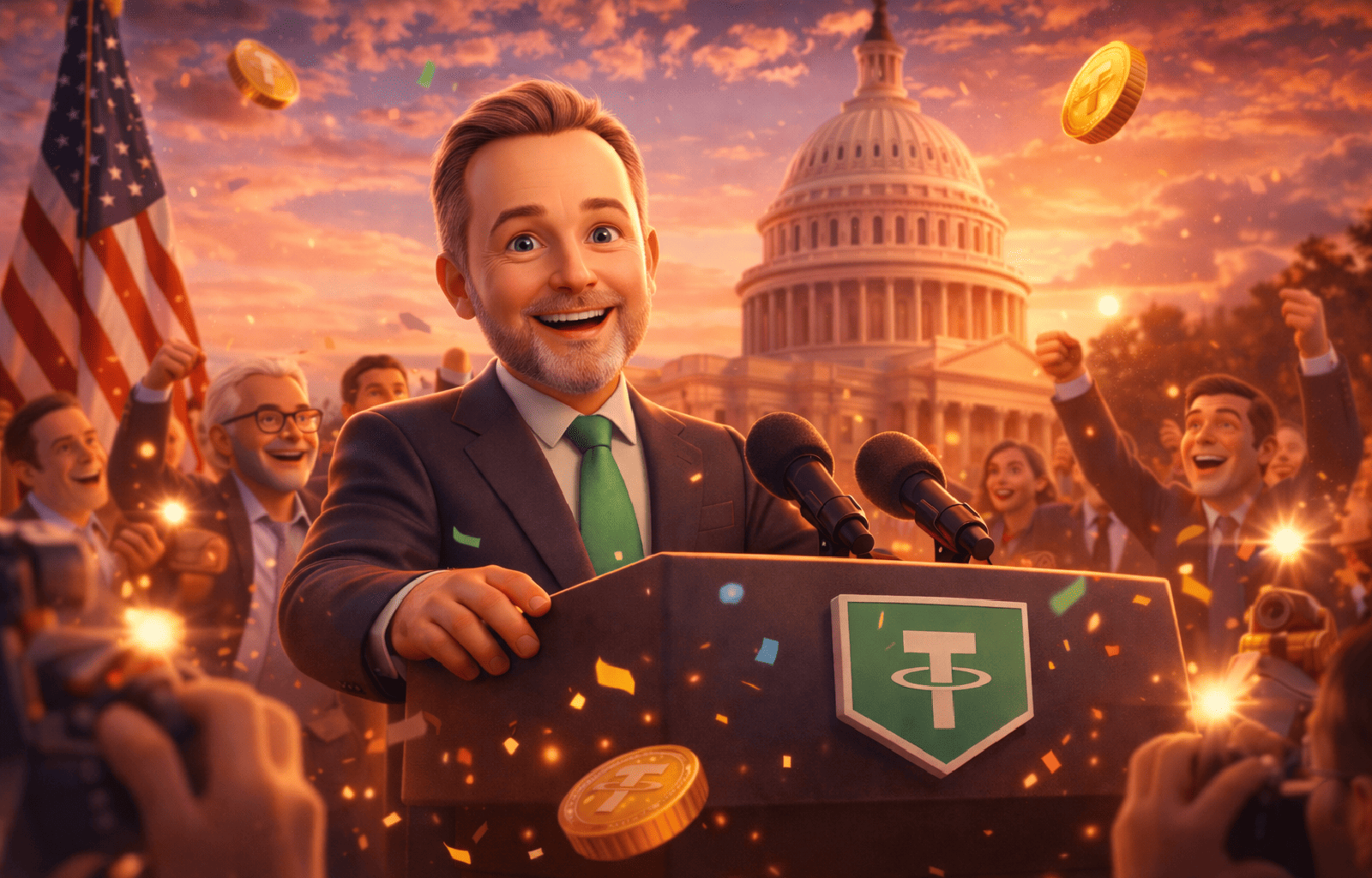 Executivo da Tether assume liderança da Super PAC cripto em meio à pressão por regulação de Stablecoins em Washington