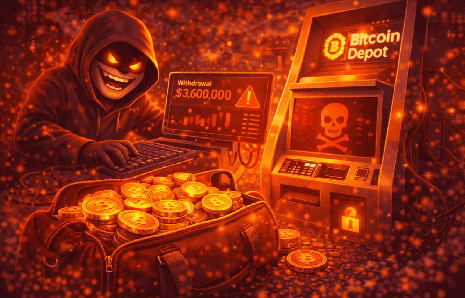 Hacker ataca o Bitcoin Depot e rouba US$ 3,6 milhões em Bitcoin