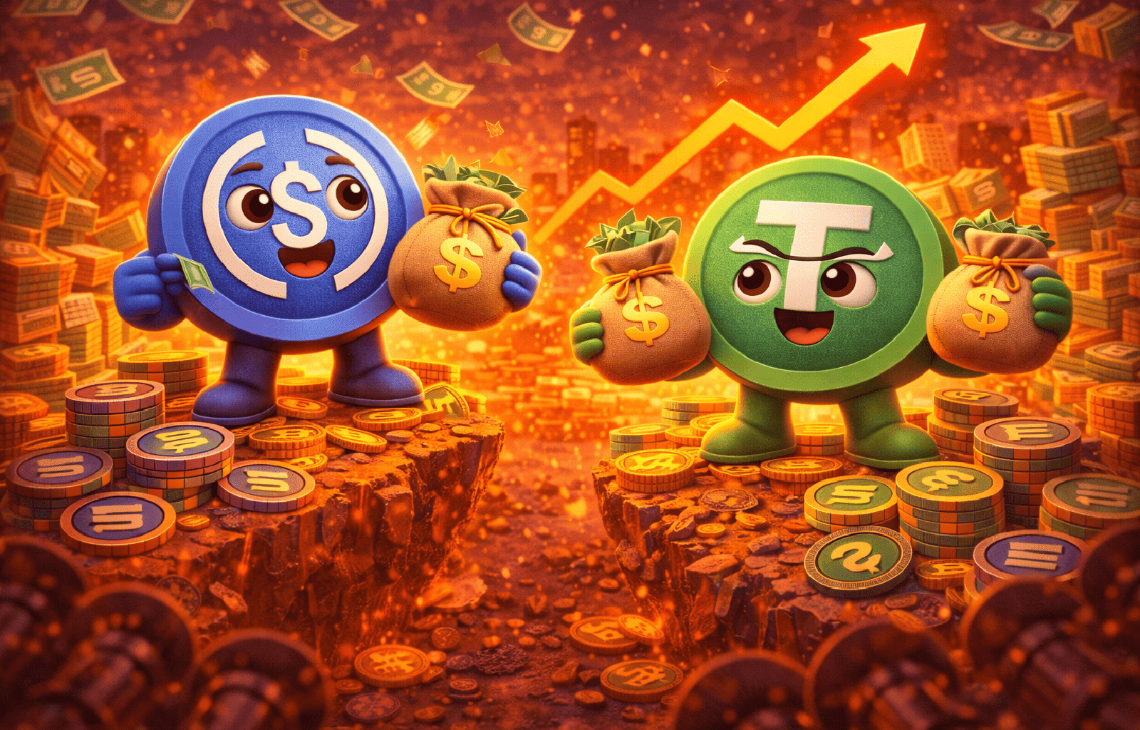 Mercado de stablecoins dispara e já soma US$ 317 bilhões com entradas semanais de US$ 1,24 bilhão