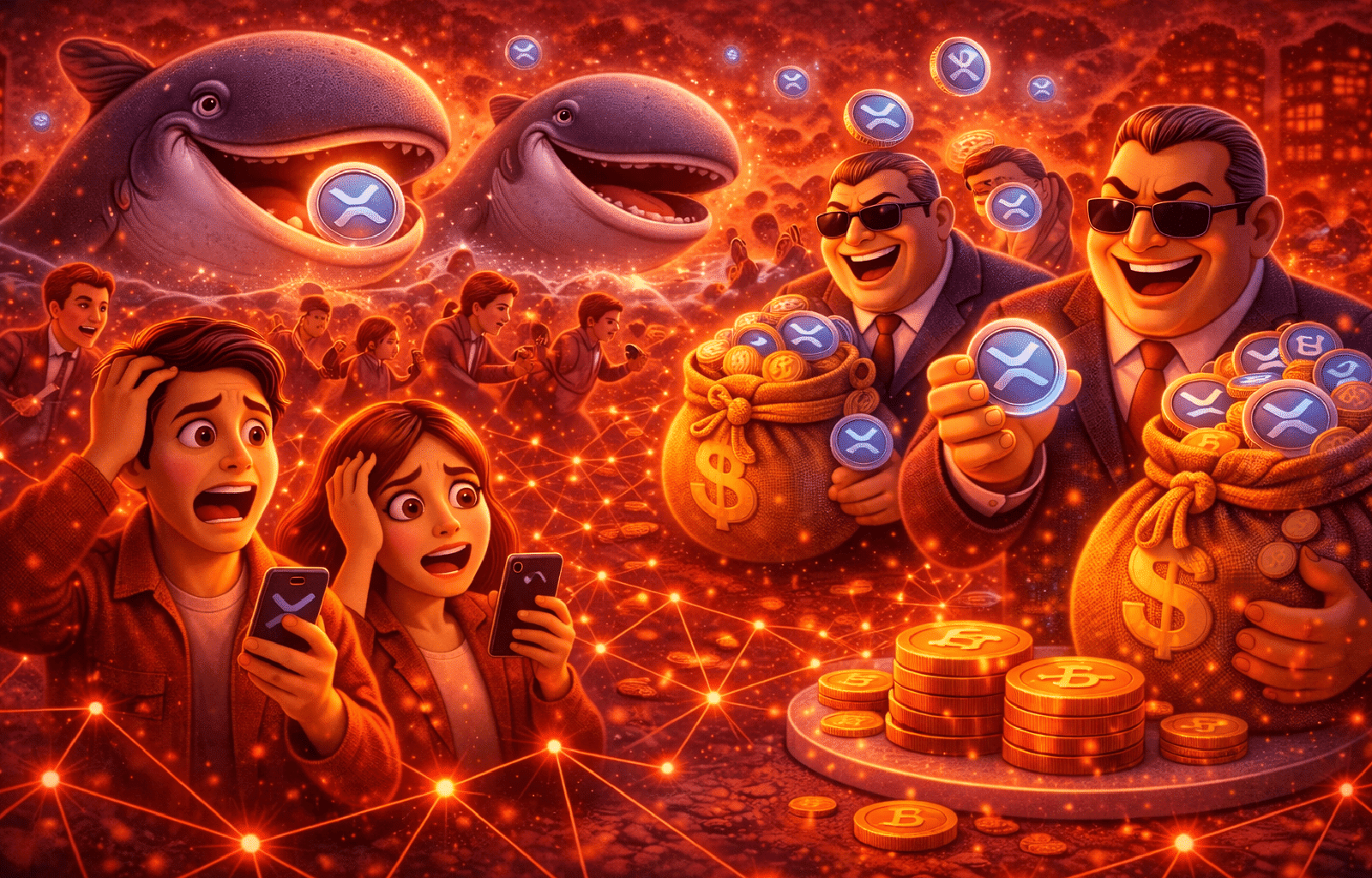 Movimento suspeito Baleias do XRP estão comprando rapidamente enquanto o varejo foge