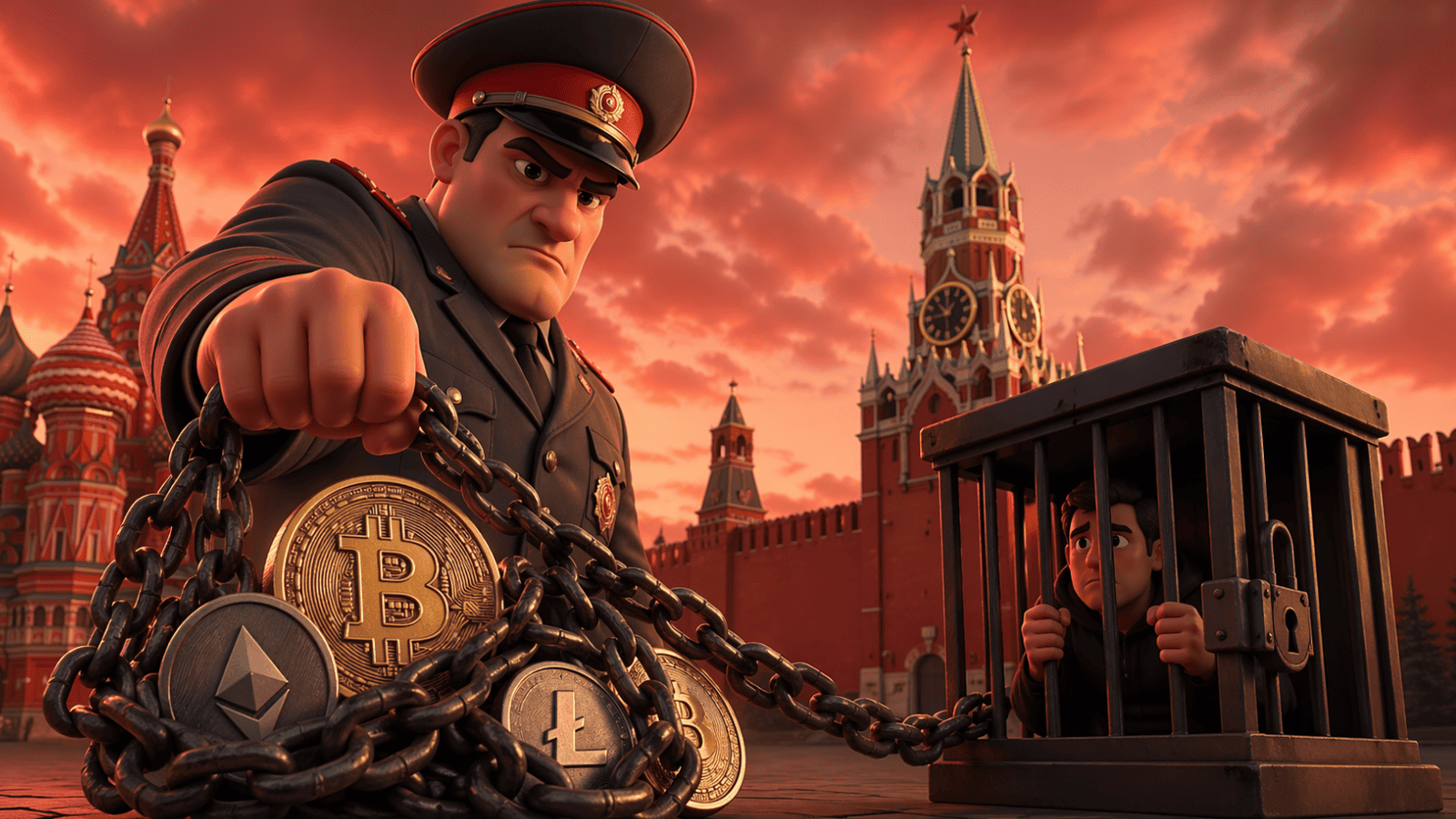 Rússia aperta cerco às criptomoedas com lei que pode levar à prisão