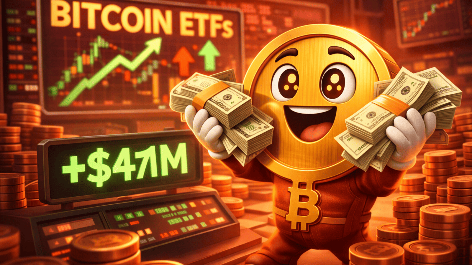 Sinal de reversão? ETFs de Bitcoin recebem US$ 471 milhões em um único dia