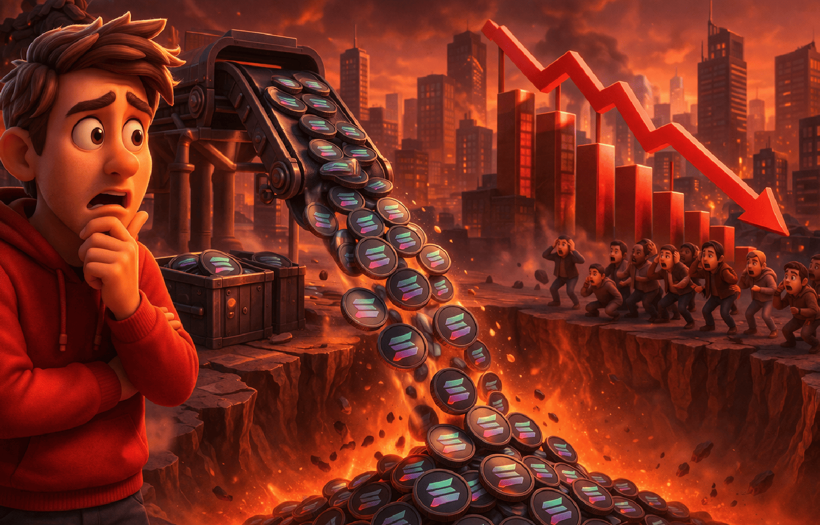 Solana em risco Aumento da oferta nas exchanges pode impactar o preço