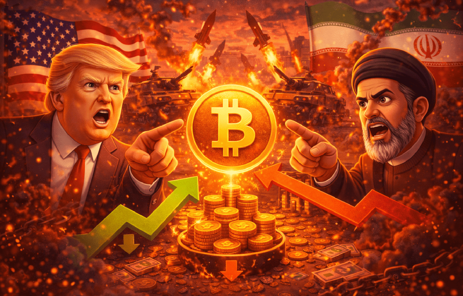 Tensão entre Trump e Irã pode impulsionar o Bitcoin para US$ 75 mil