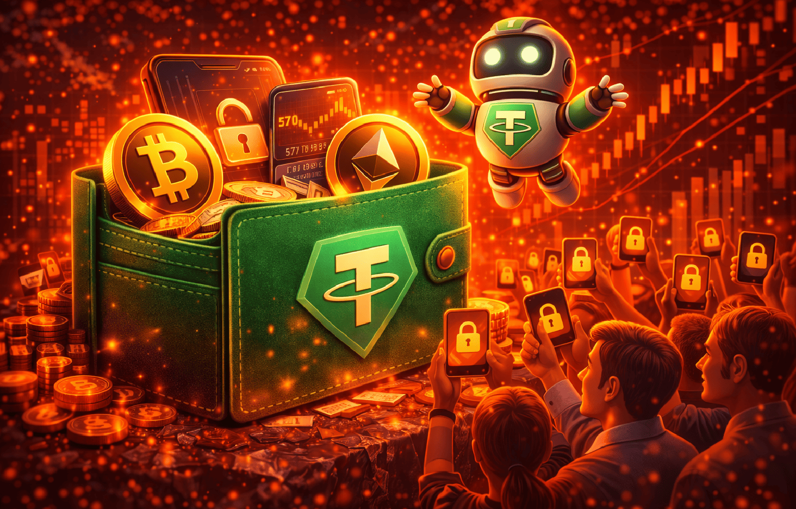 Tether surpreende o mercado com nova carteira e 570 milhões de usuários agora têm autocustódia