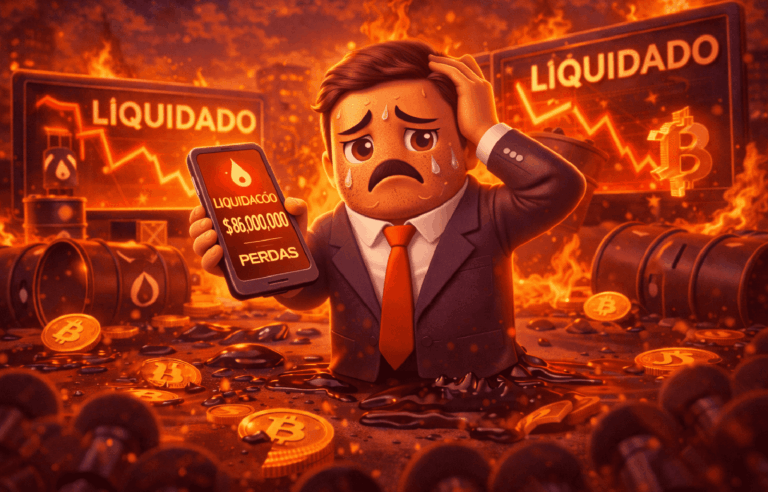 Trader perde US$ 17 milhões em petróleo tokenizado enquanto liquidações rivalizam com Bitcoin
