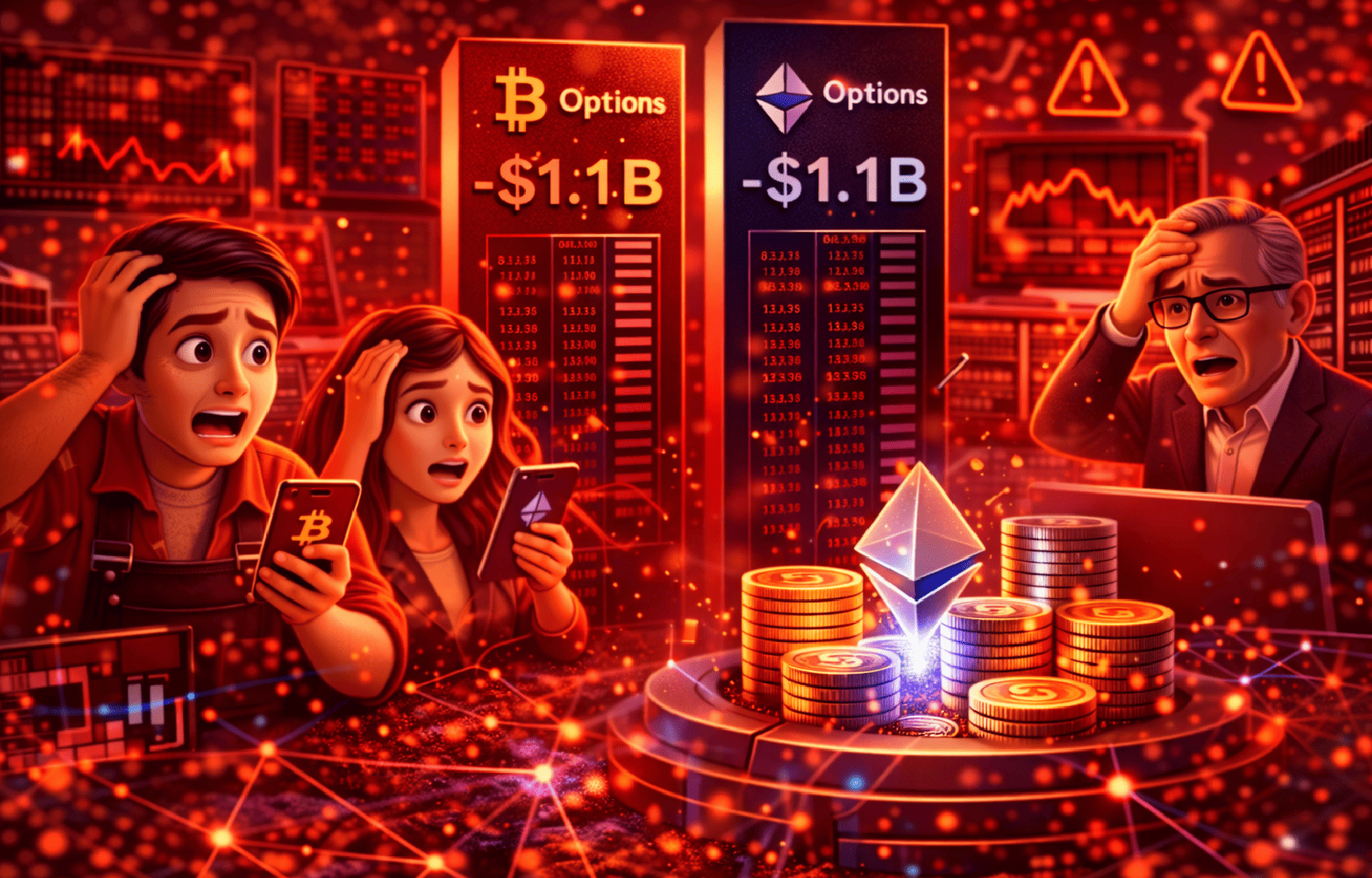 Traders em alerta Liquidação de US$ 2,2 bilhões de opções pode movimentar Bitcoin e Ethereum