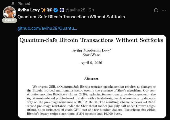 Bitcoin pode derrotar computadores quânticos sem mudar o protocolo