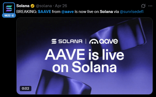 Aave chega à Solana após hack de US$ 292 milhões abalar o DeFi
