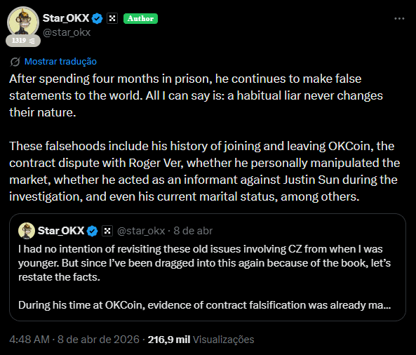 Briga entre gigantes cripto inclui aposta bilionária e acusações graves