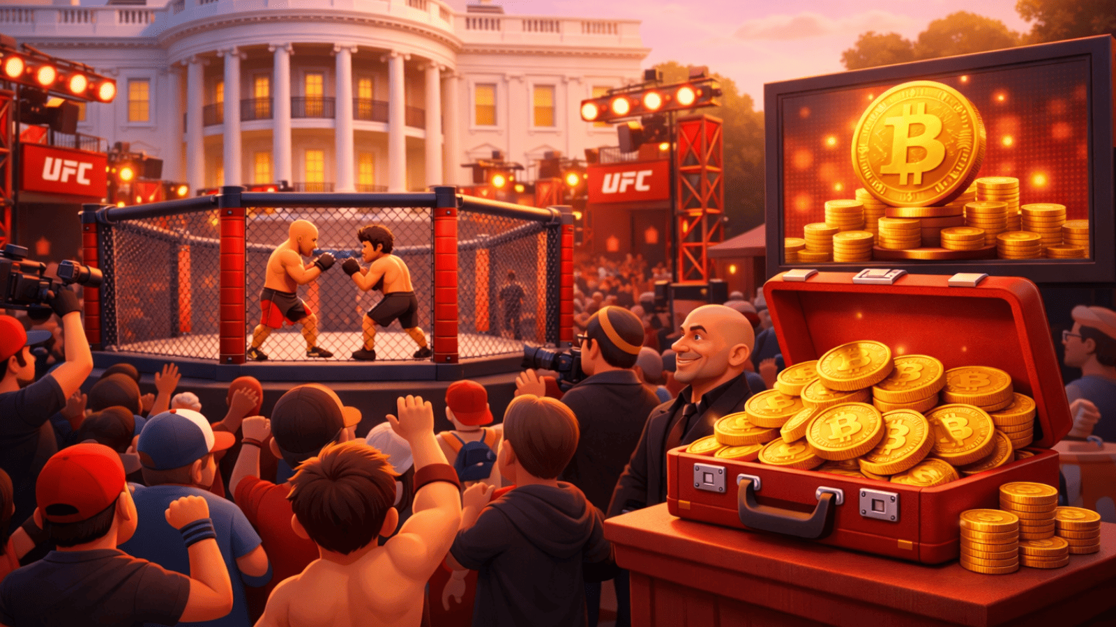 UFC na Casa Branca terá prêmio histórico de US$ 1 milhão em criptomoeda