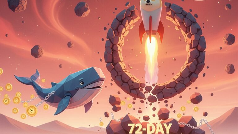 Dogecoin rompe consolidação de 72 dias e mira alta com movimento de baleia