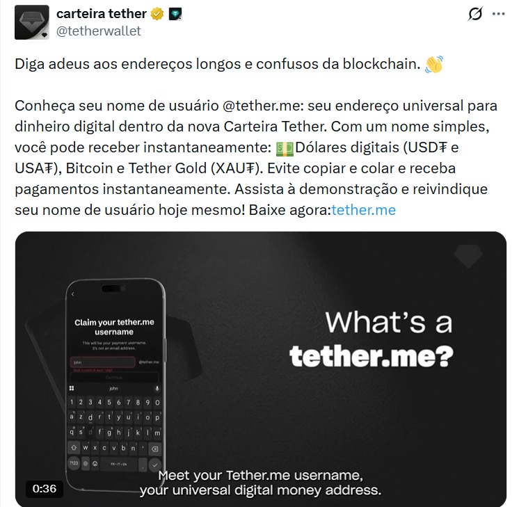Twitter tether wallet