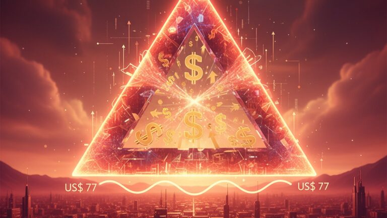 Solana forma triângulo de compressão entre US$ 77 e US$ 94