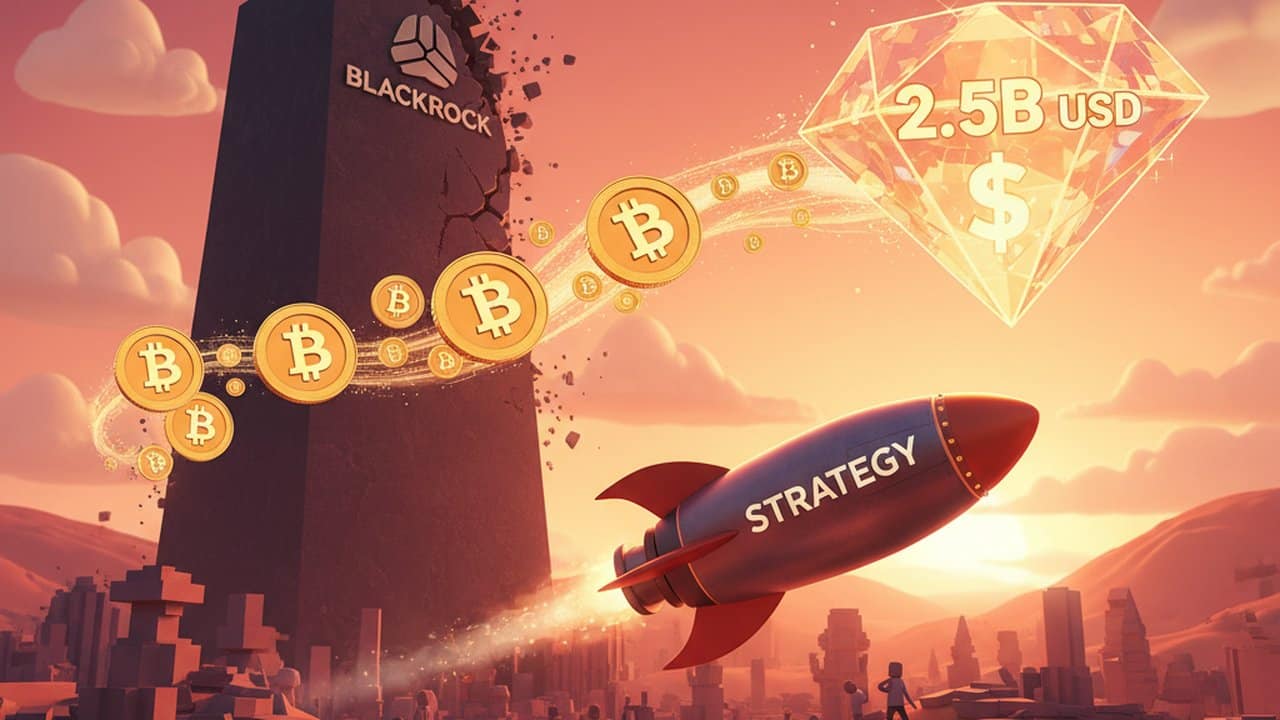 Strategy ultrapassa BlackRock com compra de US$ 2,5 bilhões em Bitcoin