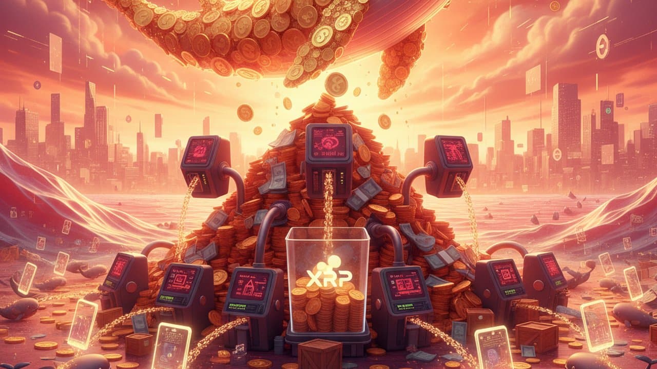 XRP enfrenta forte pressão com US$ 392 milhões vendidos e saída de baleias
